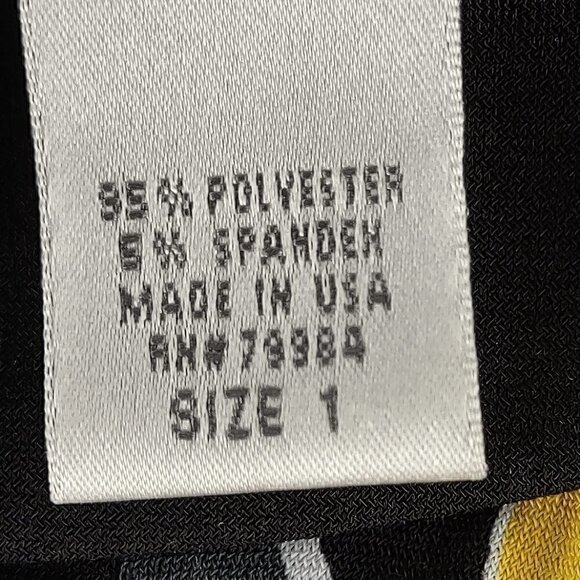 Chico's Multi Color Pebble Print Keyhole Front Scoop Neck Jersey Size 1 = US 8 - Picture 10 of 12